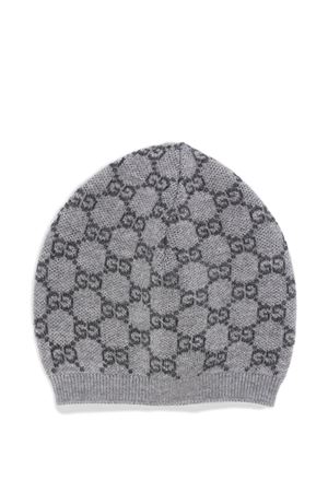 cappello in lana grigio GUCCI KIDS | 8353363K2061261